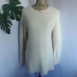 Hit List Oversized Fuzzy Crew Neck Sweater